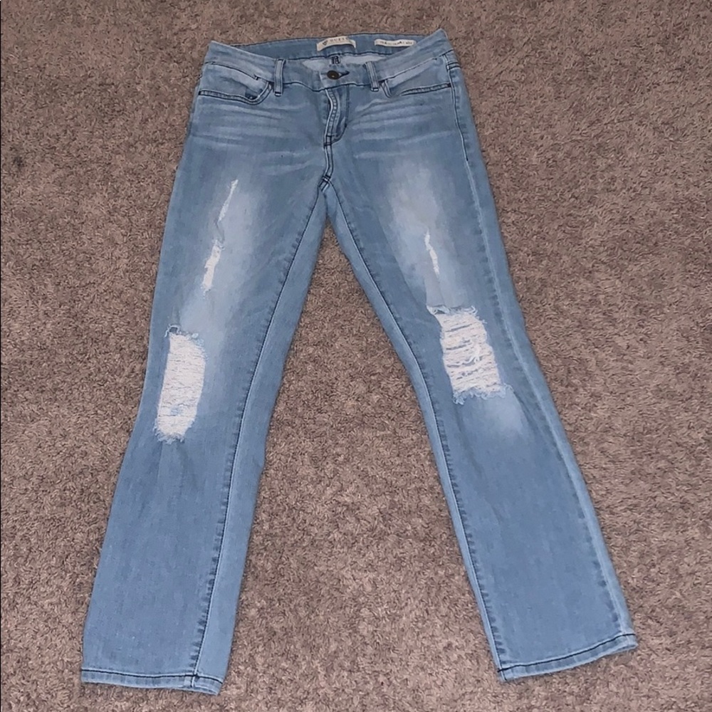 Pencil skinny, mid rise Jeans